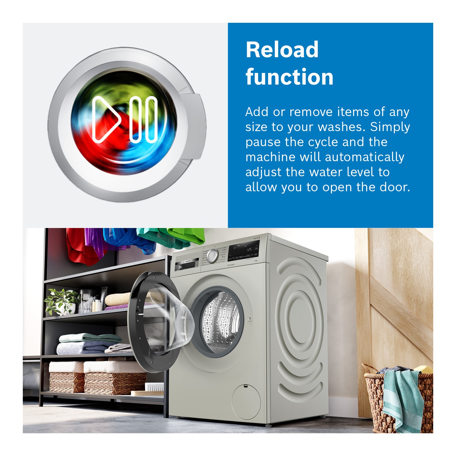 Bosch Series 6 8kg 1400rpm Integrated Washing Machine - Image 7