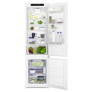 Refurbished Zanussi ZNTN19ES1 Integrated 273 Litre 70/30 SpaceFlex Frost Free Fridge Freezer White