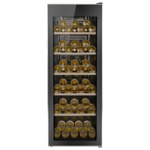 electriQ 86 Bottle Freestanding Wine Cooler - Stainless Steel