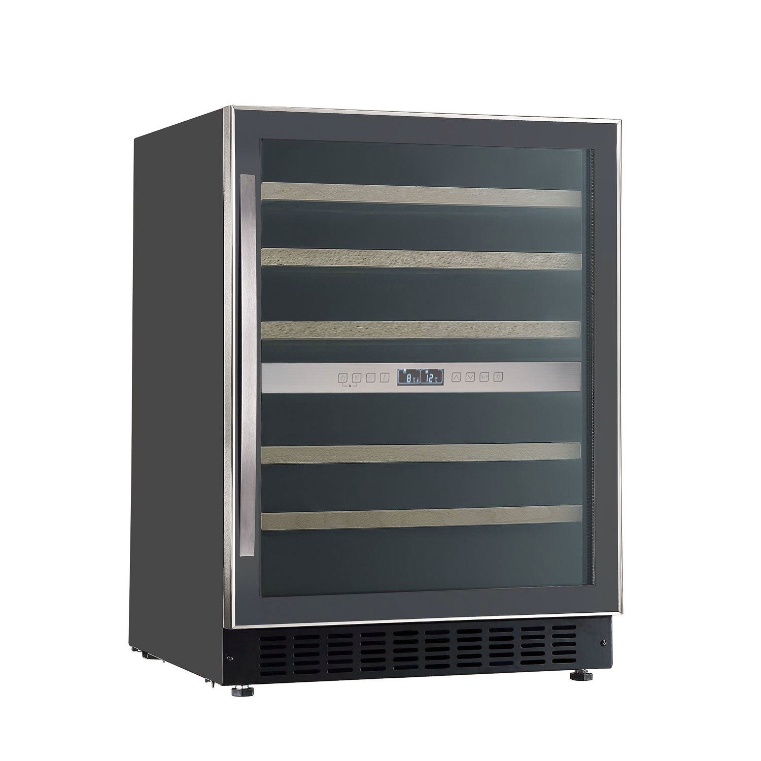 electriQ 46 Bottle Capacity Full Range Dual Zone Wine Cooler - Stainless Steel - Image 3