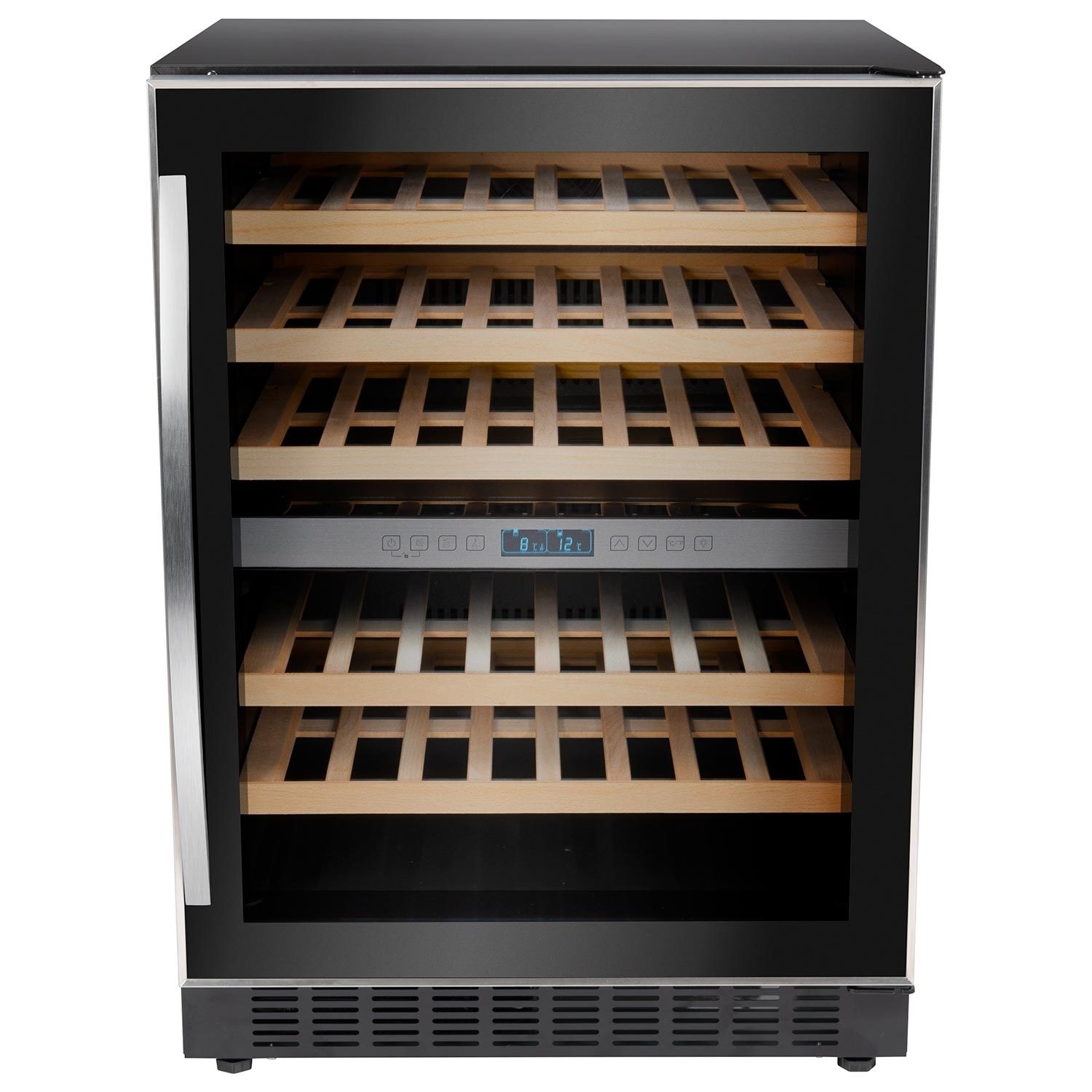 electriQ 46 Bottle Capacity Full Range Dual Zone Wine Cooler - Stainless Steel - Image 5
