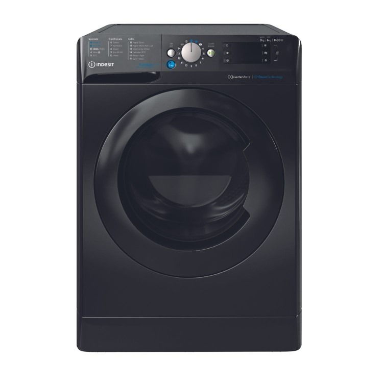 Indesit Push&Go 9kg Wash 6kg Dry 1400rpm Washer Dryer - Black