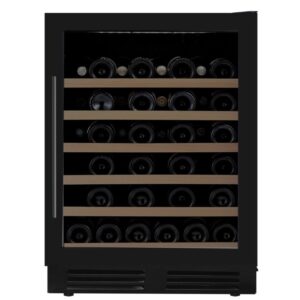 De Santii 52 Bottle Capacity Single Zone Built in Wine Cooler - Black