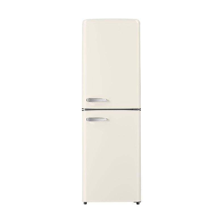 electriQ 246 Litre 50/50 Retro Freestanding Fridge Freezer - Cream