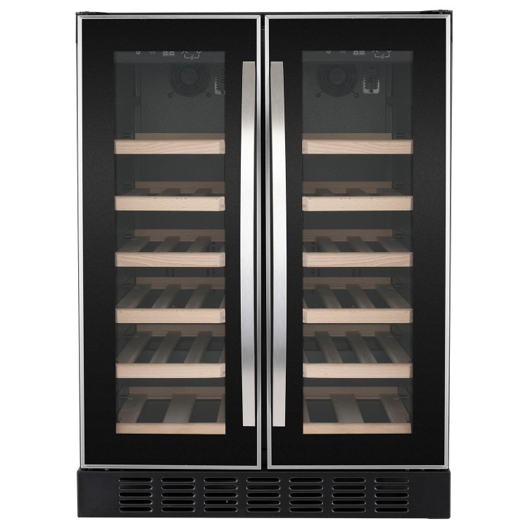 Refurbished electriQ eiQ60DDWINESS 34 Bottle Dual Zone Wine Cooler Stainless Steel - Image 2