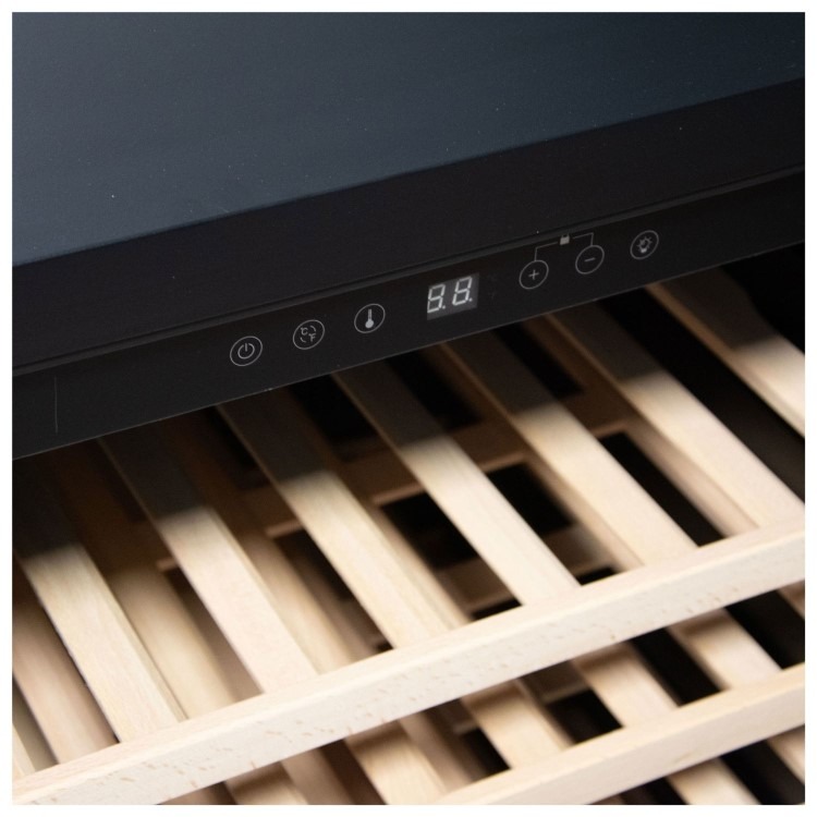 De Santii 52 Bottle Capacity Single Zone Built in Wine Cooler - Black - Image 3