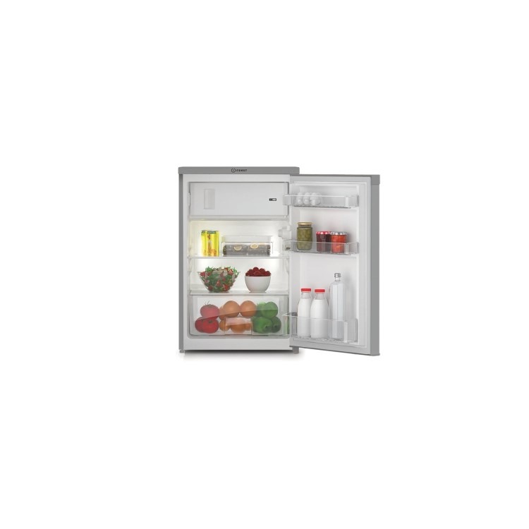 Indesit 114 Litre Freestanding Under Counter Fridge - Silver - Image 3