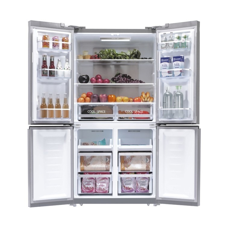 Hoover H-Fridge 700 567 Litre Four Door American Fridge Freezer - Silver - Image 4