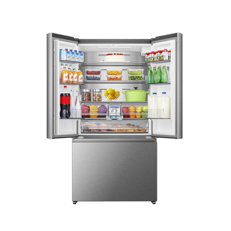 Hisense 634 Litre French Style American Fridge Freezer - Stainless Steel - Image 4