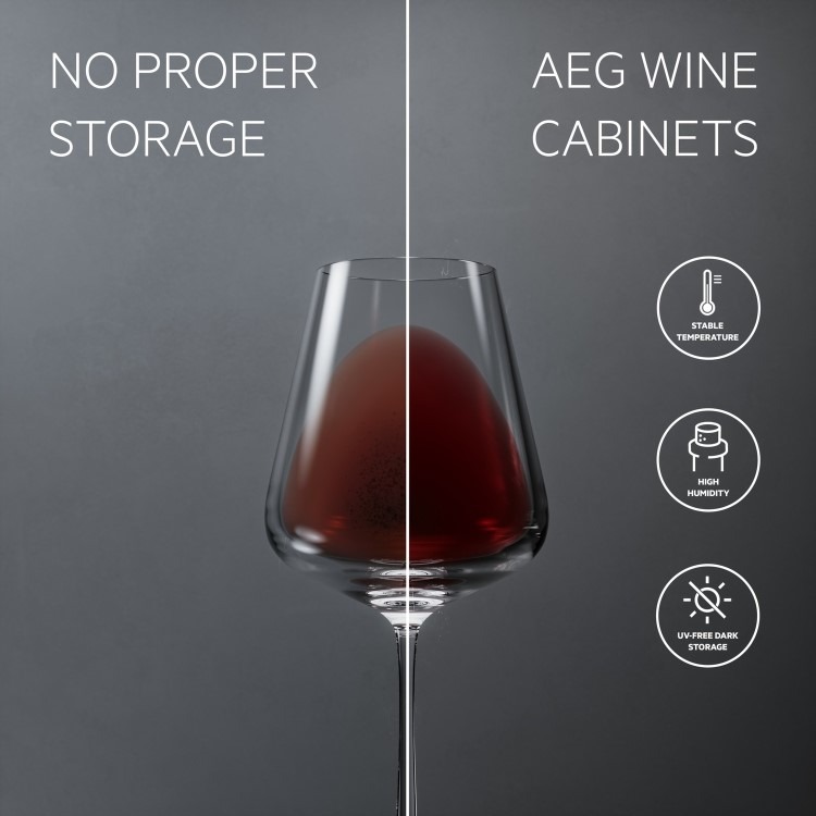 AEG 5000 Series 52 Bottle Capacity Single Zone Built-in Wine Cooler - Black - Image 5