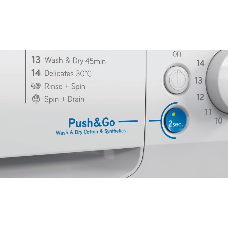 Indesit Push&Go 8kg Wash 6kg Dry 1400rpm Washer Dryer - White - Image 5