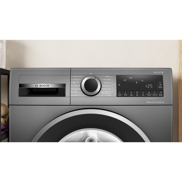Bosch Series 6 10.5kg Wash 6kg Dry 1400rpm Washer Dryer - Graphite - Image 5