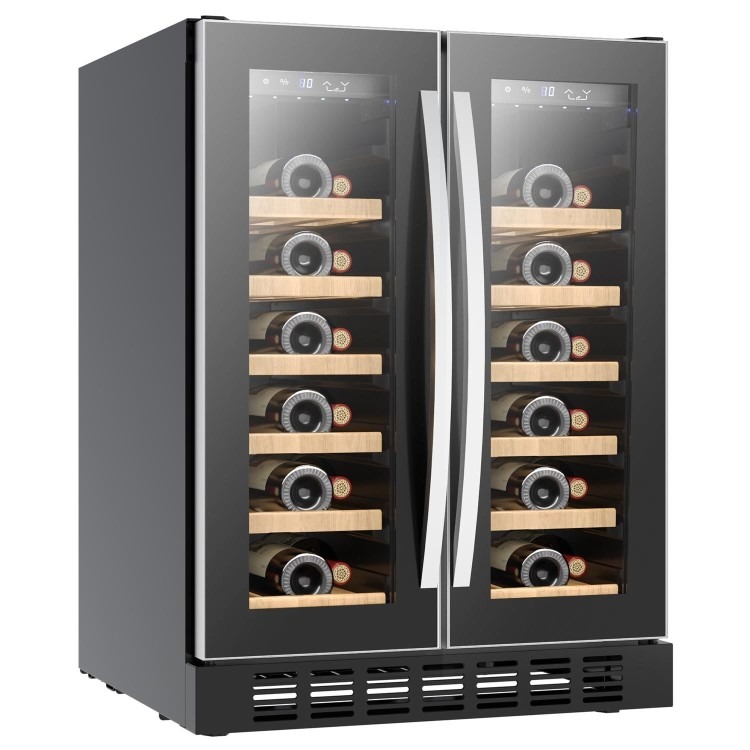 Refurbished electriQ eiQ60DDWINESS 34 Bottle Dual Zone Wine Cooler Stainless Steel - Image 5
