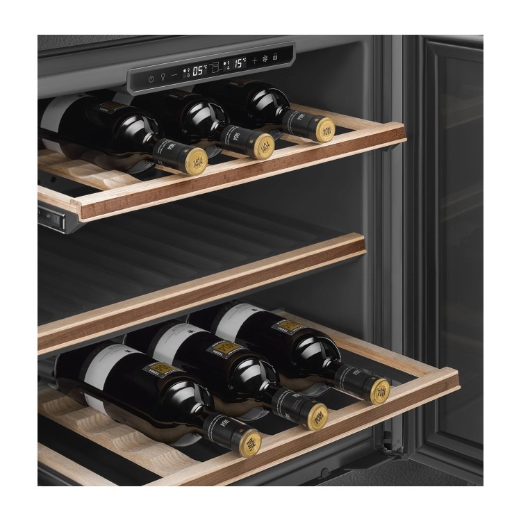 Smeg 29 Bottle Capacity Built-In Dual Zone Wine Cooler - Stainless Steel - Image 6