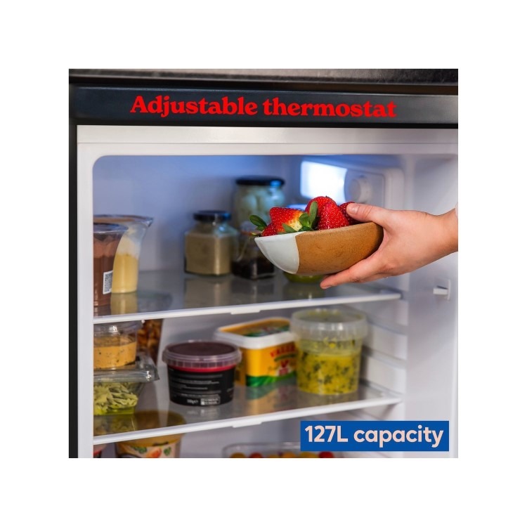 Russell Hobbs 127 Litre Freestanding Under Counter Fridge - Black - Image 7
