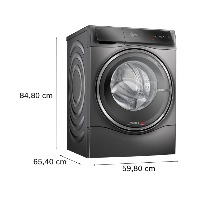 Bosch Series 8 i-Dos 10.5kg Wash 6kg Dry 1400rpm Washer Dryer - Grey - Image 3