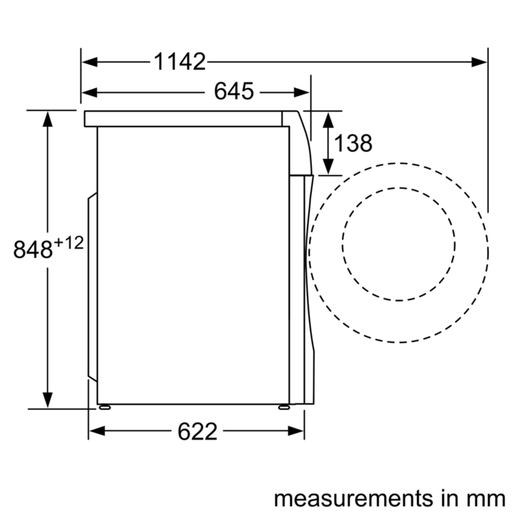 Refurbished Bosch Series 6 WDU28568GB Freestanding 10/6KG 1400 Spin Washer Dryer Silver - Image 8