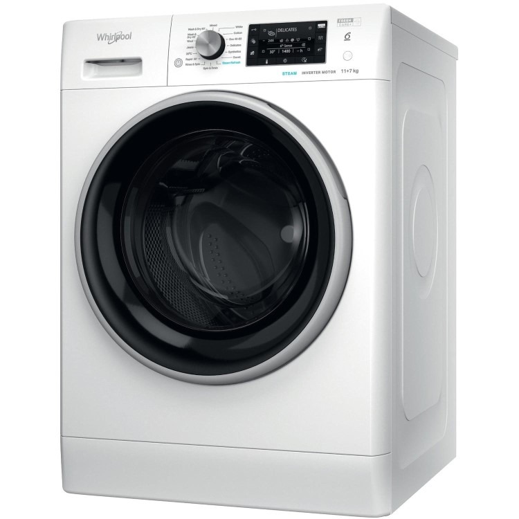 Refurbished Whirlpool 6th sense FFWDD1174269BSVUK Freestanding 11/7KG 1400 Spin Washer Dryer White - Image 11