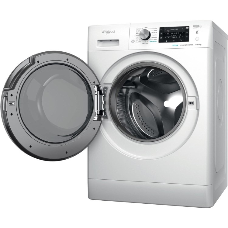 Refurbished Whirlpool 6th sense FFWDD1174269BSVUK Freestanding 11/7KG 1400 Spin Washer Dryer White - Image 12