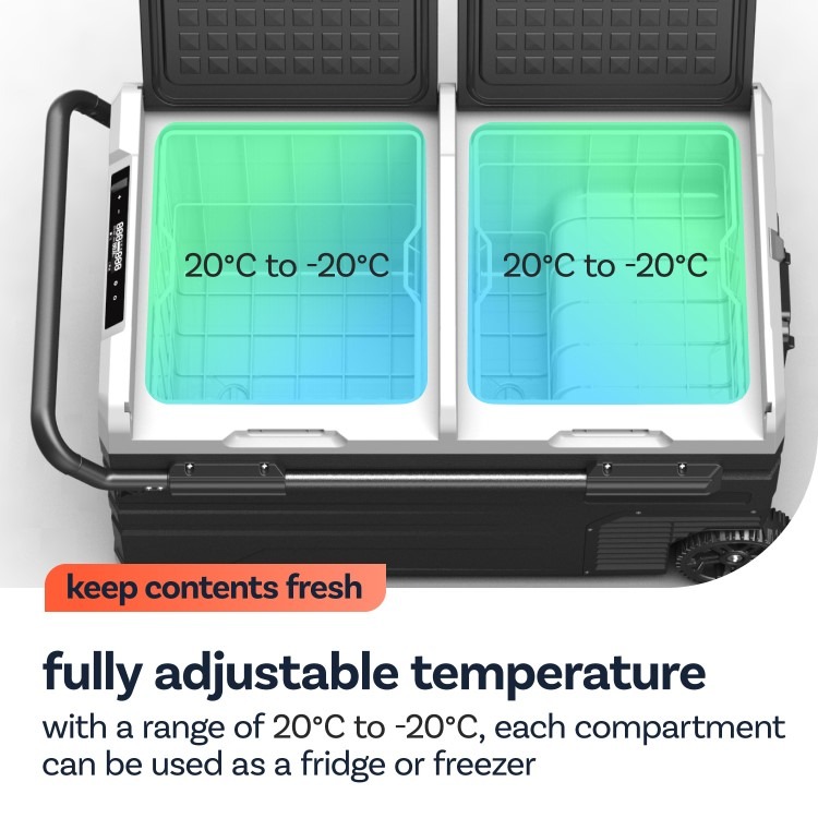 electriQ 75 Litre Portable Compressor Car Fridge Freezer