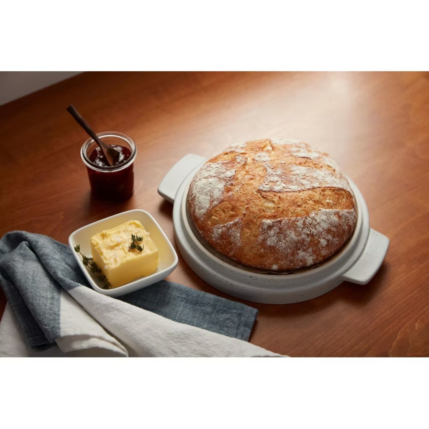 KitchenAid Bread Bowl with Baking Lid - Grey Speckle - Image 6