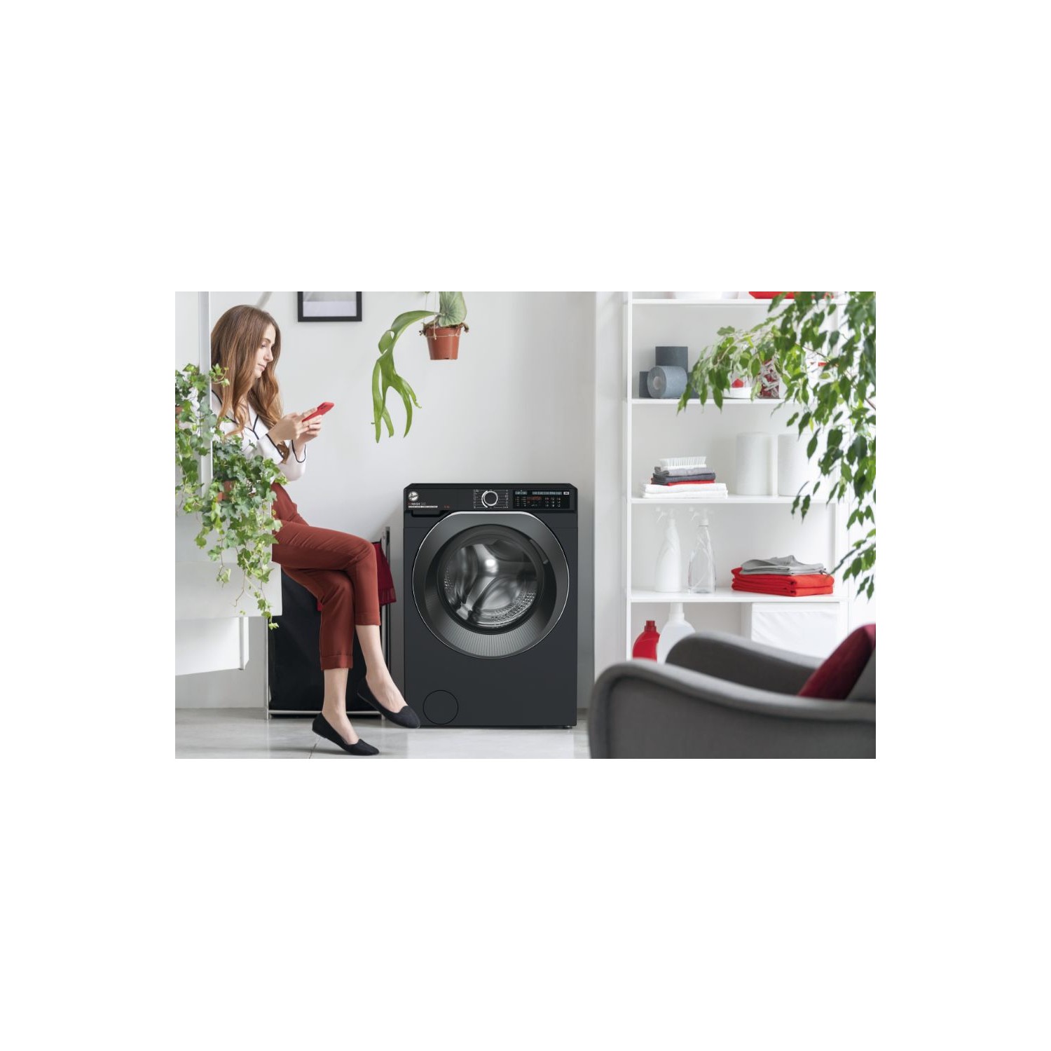 Hoover H-Wash 500 12kg 1400rpm Washing Machine - Black - Image 7