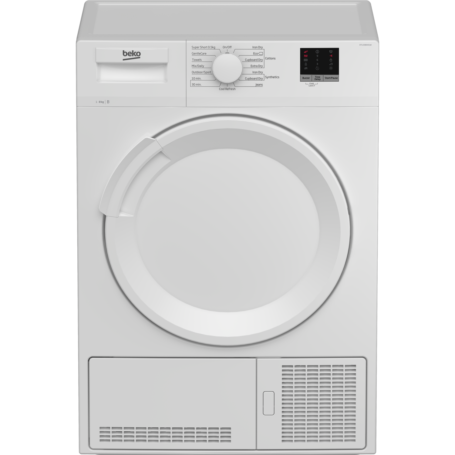 Beko 8kg Condenser Tumble Dryer - White