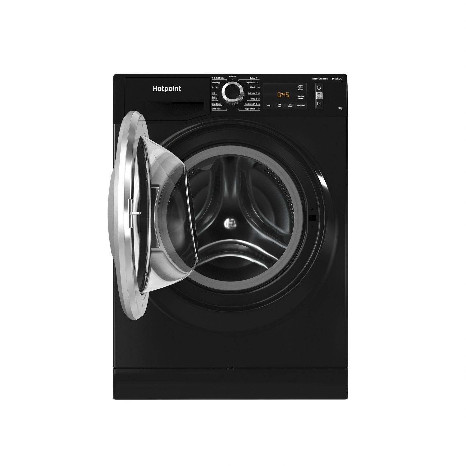 Hotpoint ActiveCare 9kg 1400rpm Washing Machine - Black - Image 4