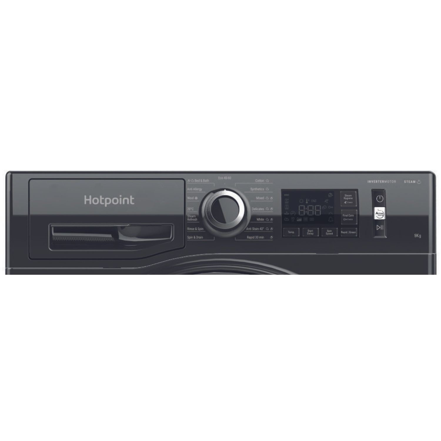 Hotpoint ActiveCare 9kg 1400rpm Washing Machine - Black - Image 6