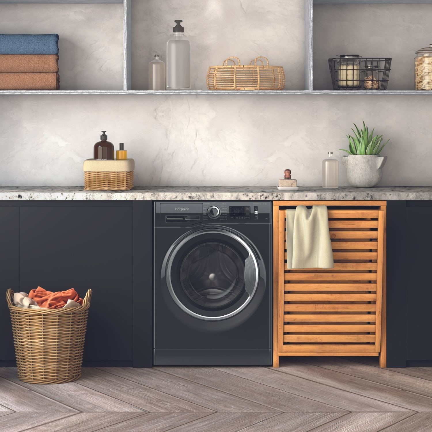 Hotpoint ActiveCare 9kg 1400rpm Washing Machine - Black - Image 8