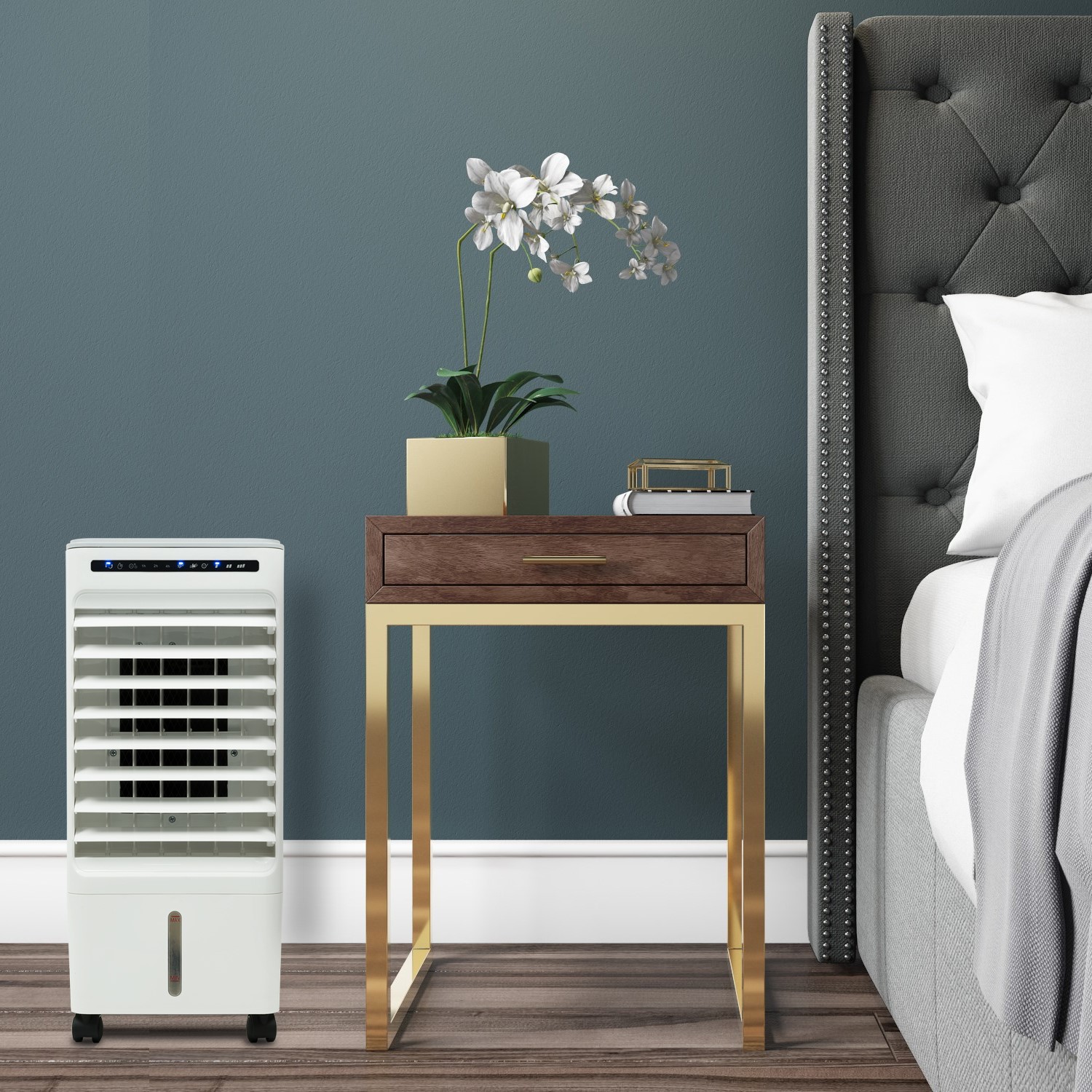 Refurbished electriQ Slimline ECO 6L Air Cooler with Built-In Air Purifier and Humidifier - with 2 free ice packs - Image 2