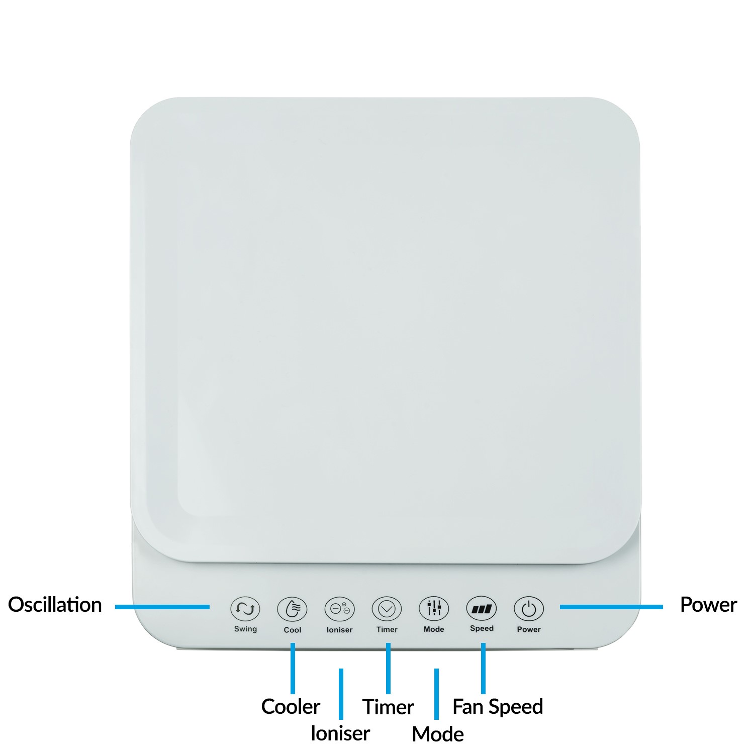 Refurbished electriQ Slimline ECO 6L Air Cooler with Built-In Air Purifier and Humidifier - with 2 free ice packs - Image 3