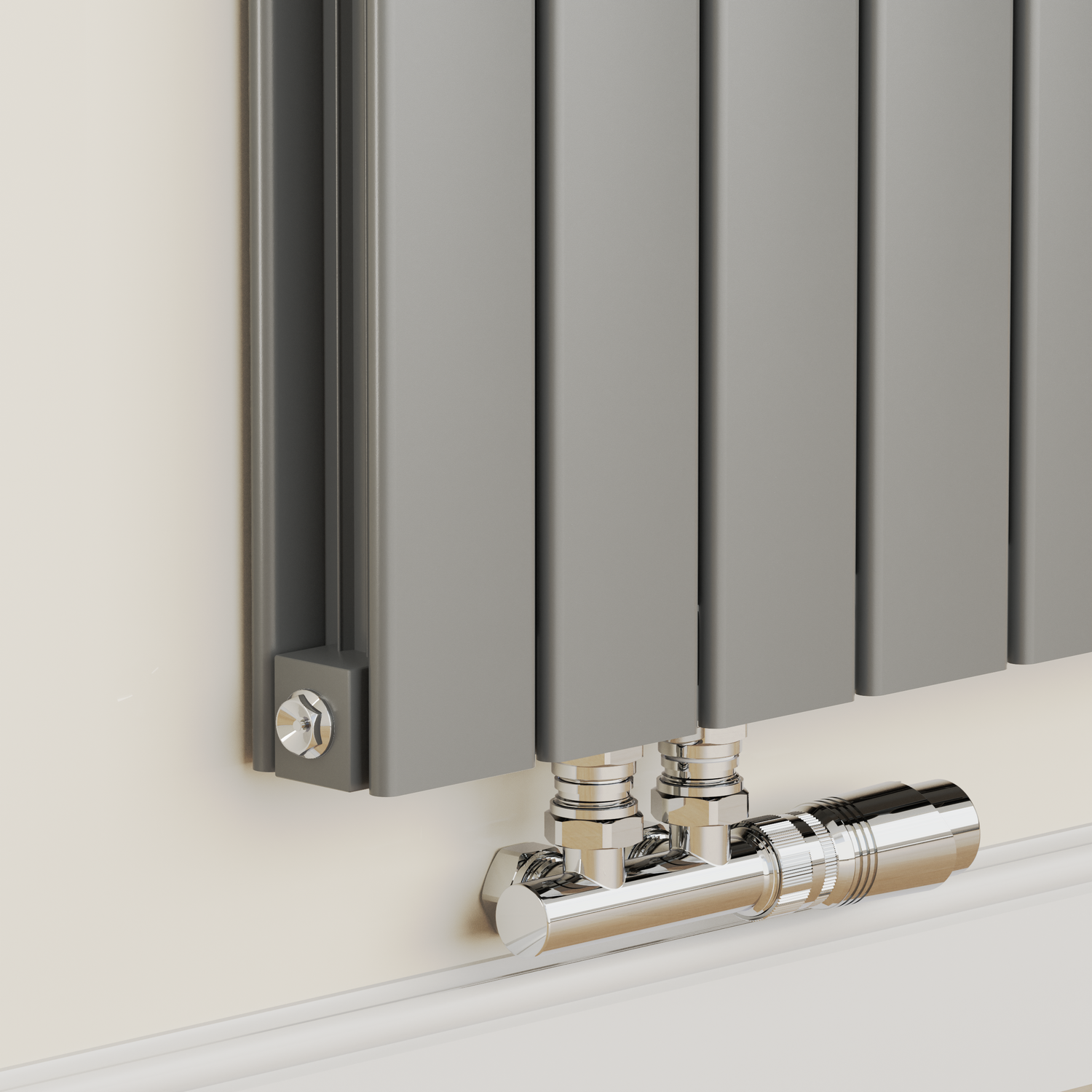 Eco Eleganza Anthracite Horizontal Flat Designer Aluminium Radiator ...