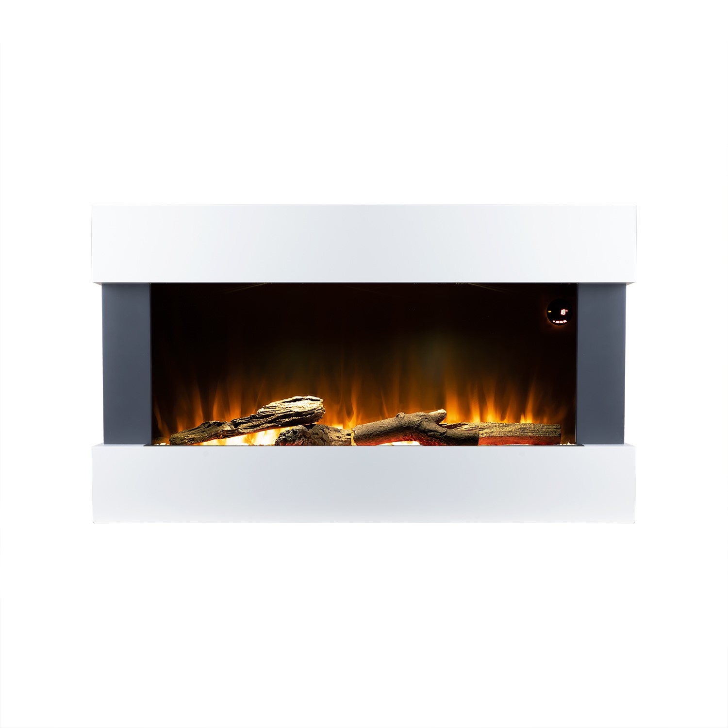 White 39inch Wall Mounted Electric Fireplace - AmberGlo - Image 3