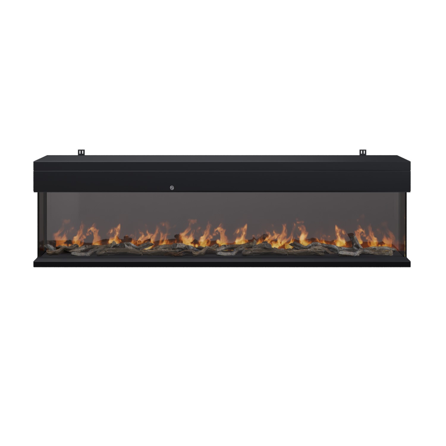 Black 70inch WiFi Enabled Inset Electric Media Wall Fireplace - AmberGlo - Image 4
