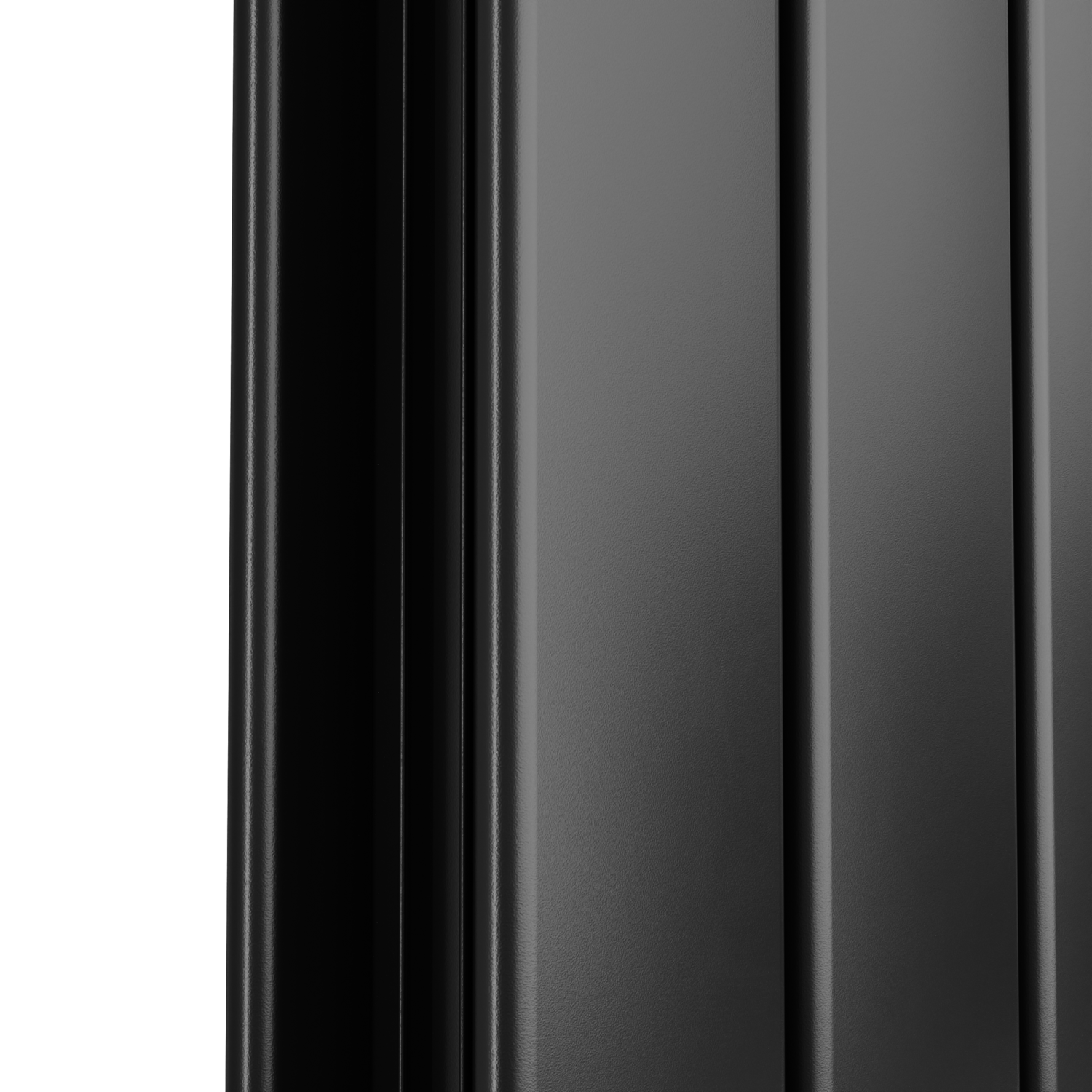 Eco Eleganza Midnight Black Horizontal Flat Designer Aluminium Radiator 600x975mm Double Panel 3973 BTU - Image 6