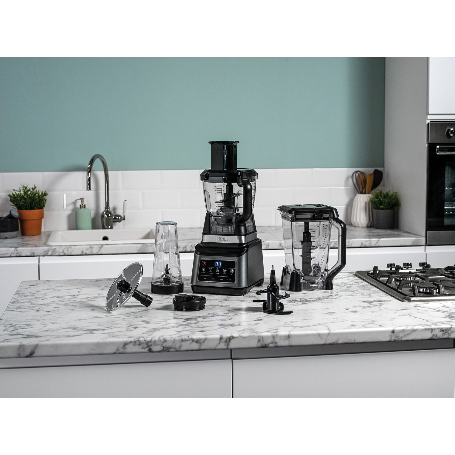 Ninja 3-in-1 Food Processor Blender and Smoothie Maker - Grey - Image 2