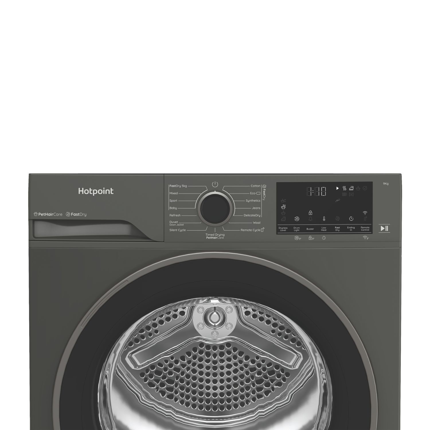 Hotpoint FabricCare 9kg Heat Pump Dryer - Graphite - Image 4