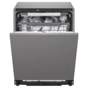 LG TrueSteam Integrated Dishwasher - Smart Wi-Fi, B-Rated, Silver control panel
