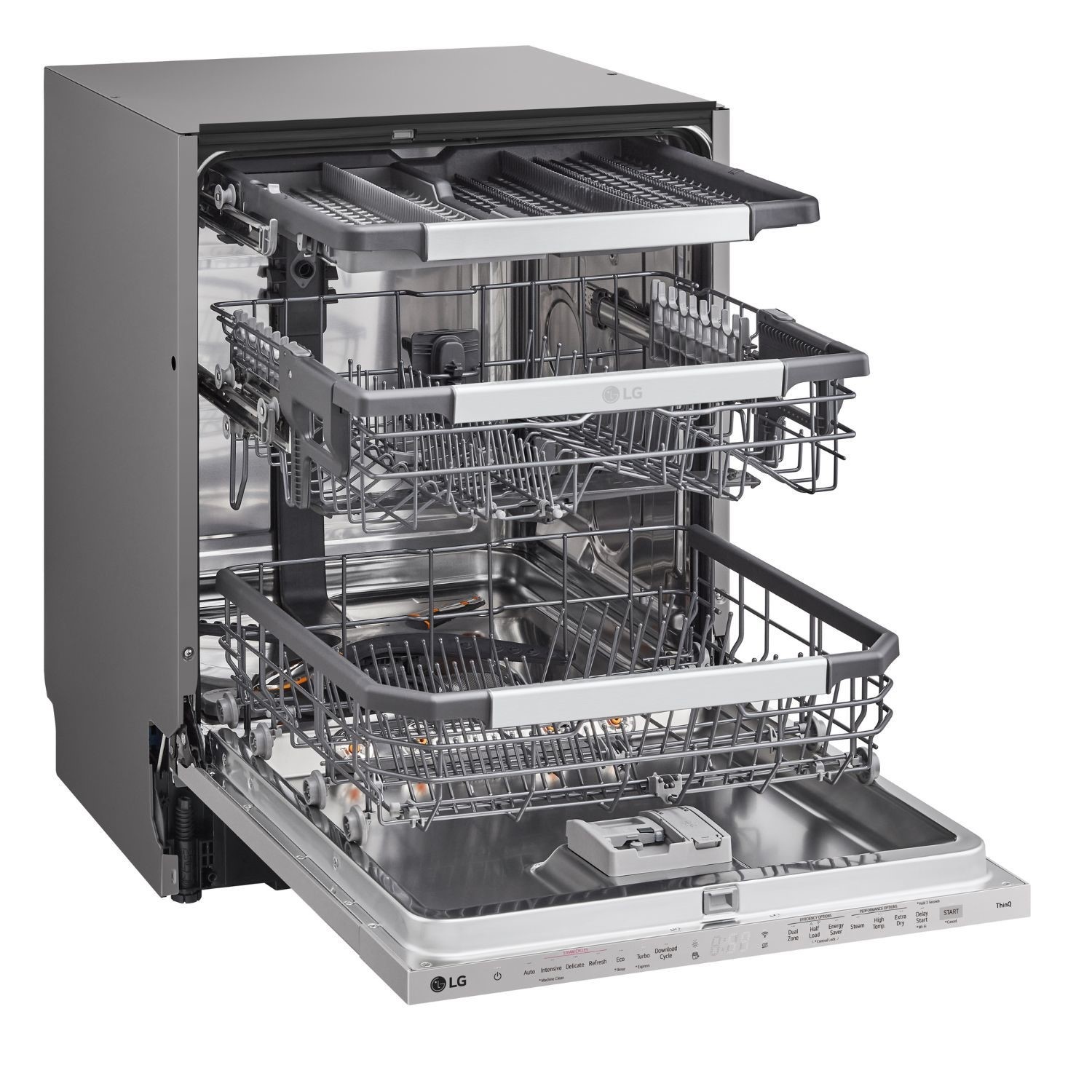 LG TrueSteam Integrated Dishwasher - Smart Wi-Fi, A-Rated, Grey control panel - Image 3
