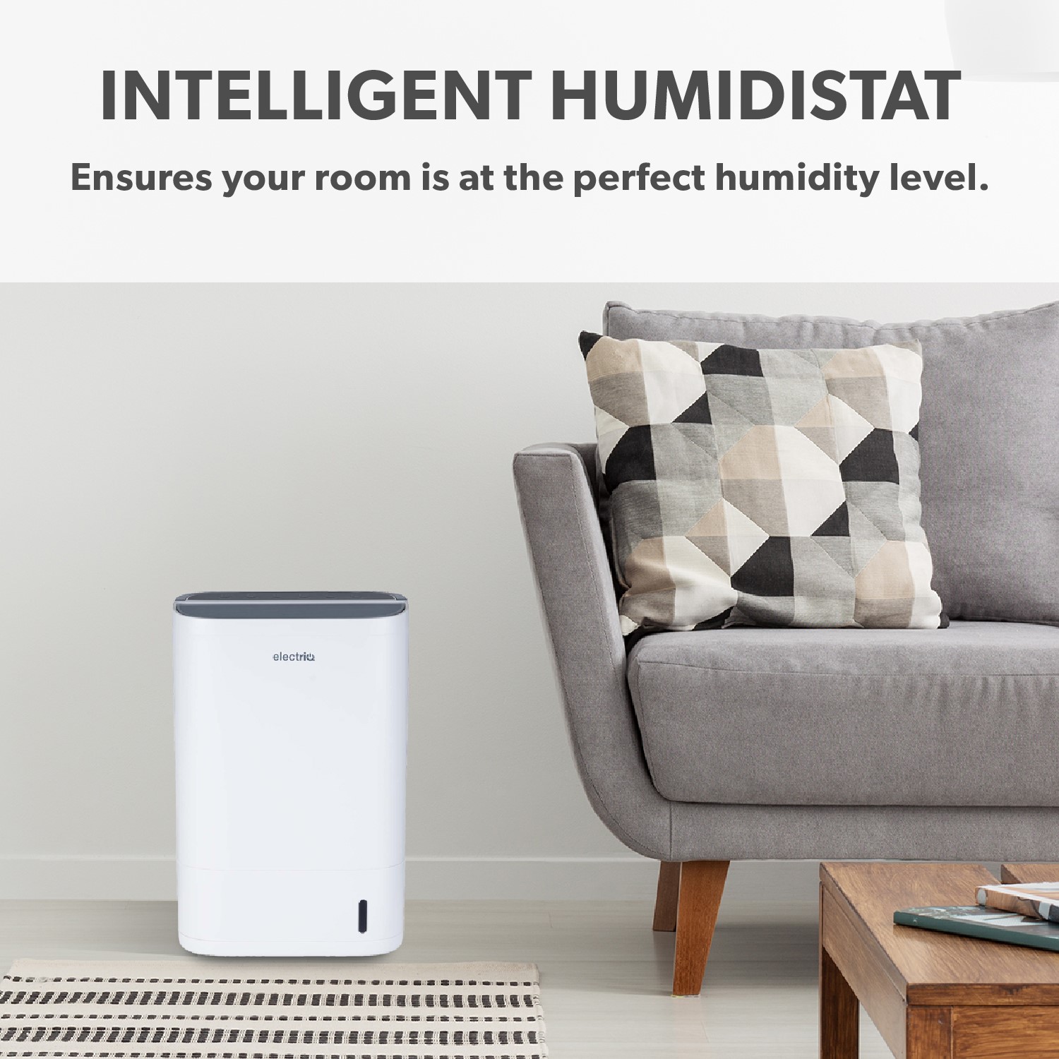 electriQ 8 Litre Smart App Alexa Desiccant Dehumidifier with Heater and Ioniser - Image 5