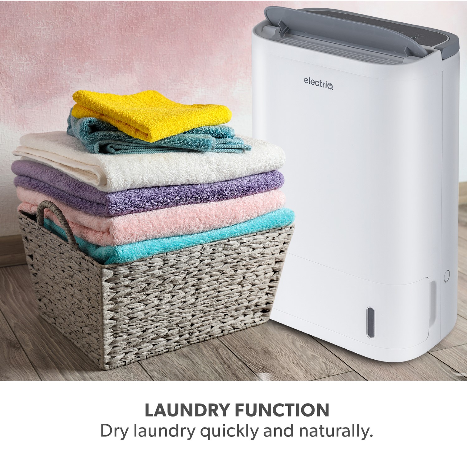 electriQ 8 Litre Smart App Alexa Desiccant Dehumidifier with Heater and Ioniser - Image 6