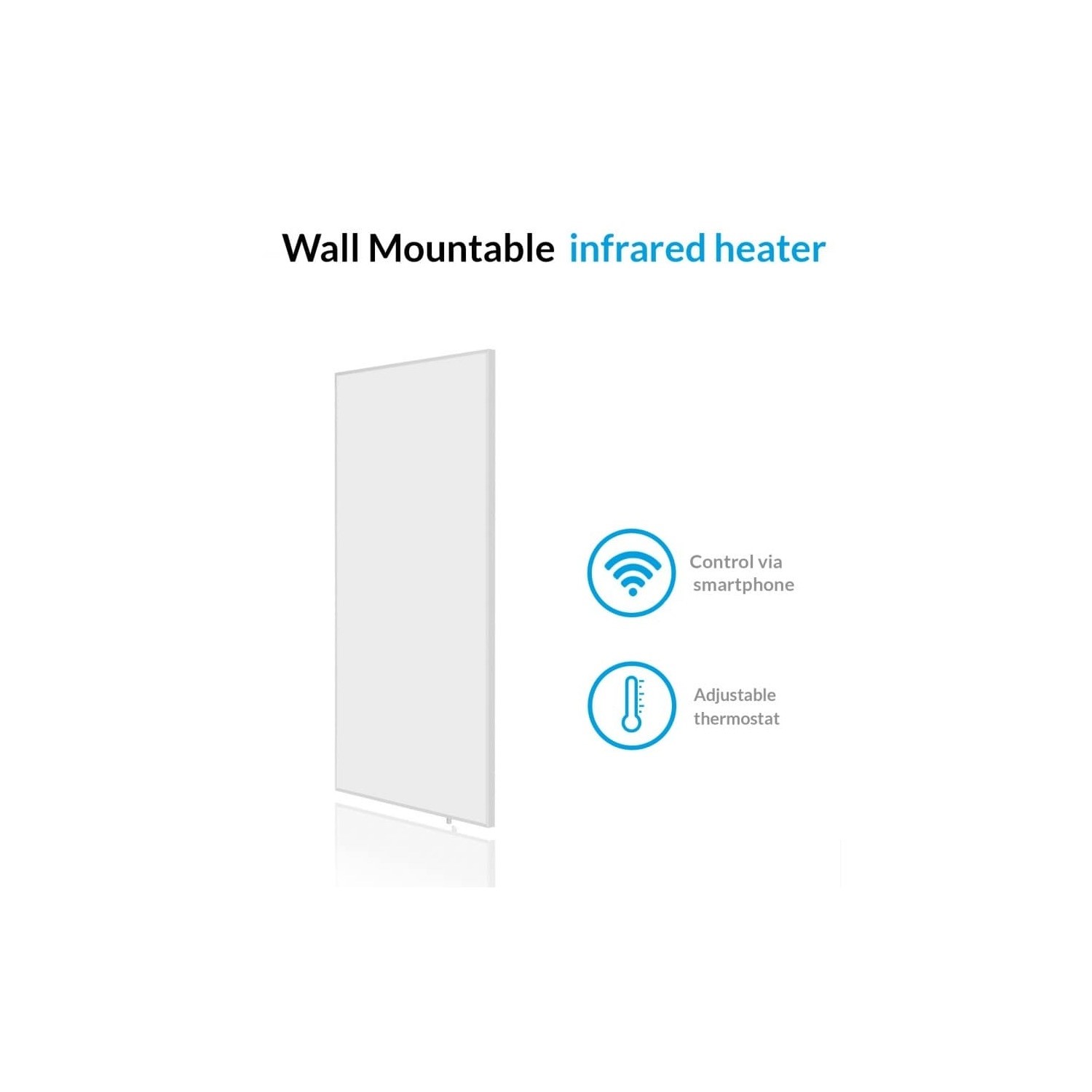electriQ 700W Infrared Wall Mountable Panel Heater - Low Energy - Image 2