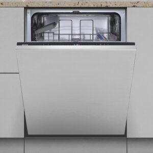 electriQ Series 2 Integrated Dishwasher - D-Rated, Black control panel