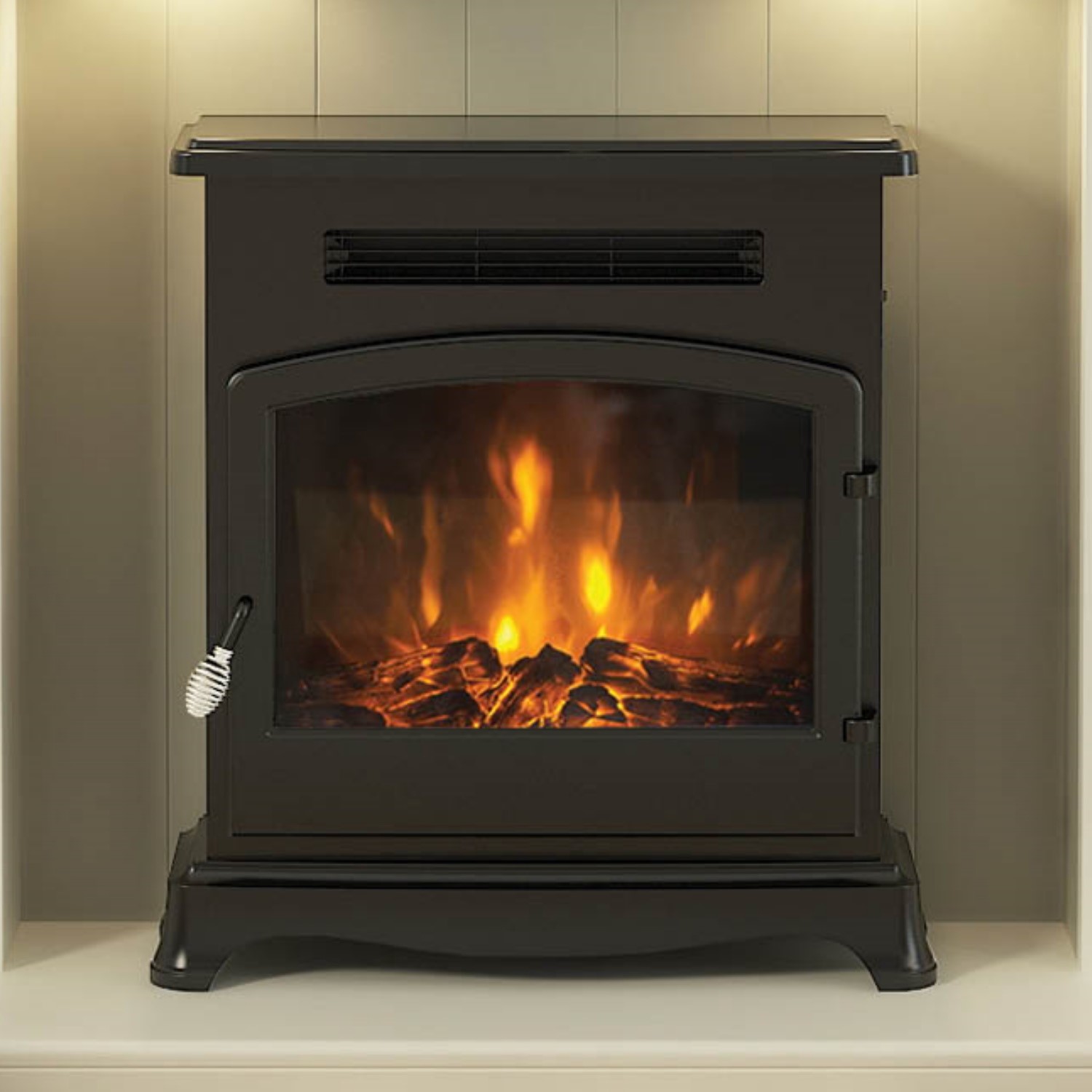 Be Modern Elstow Black Outset Electric Stove Fire - Image 4