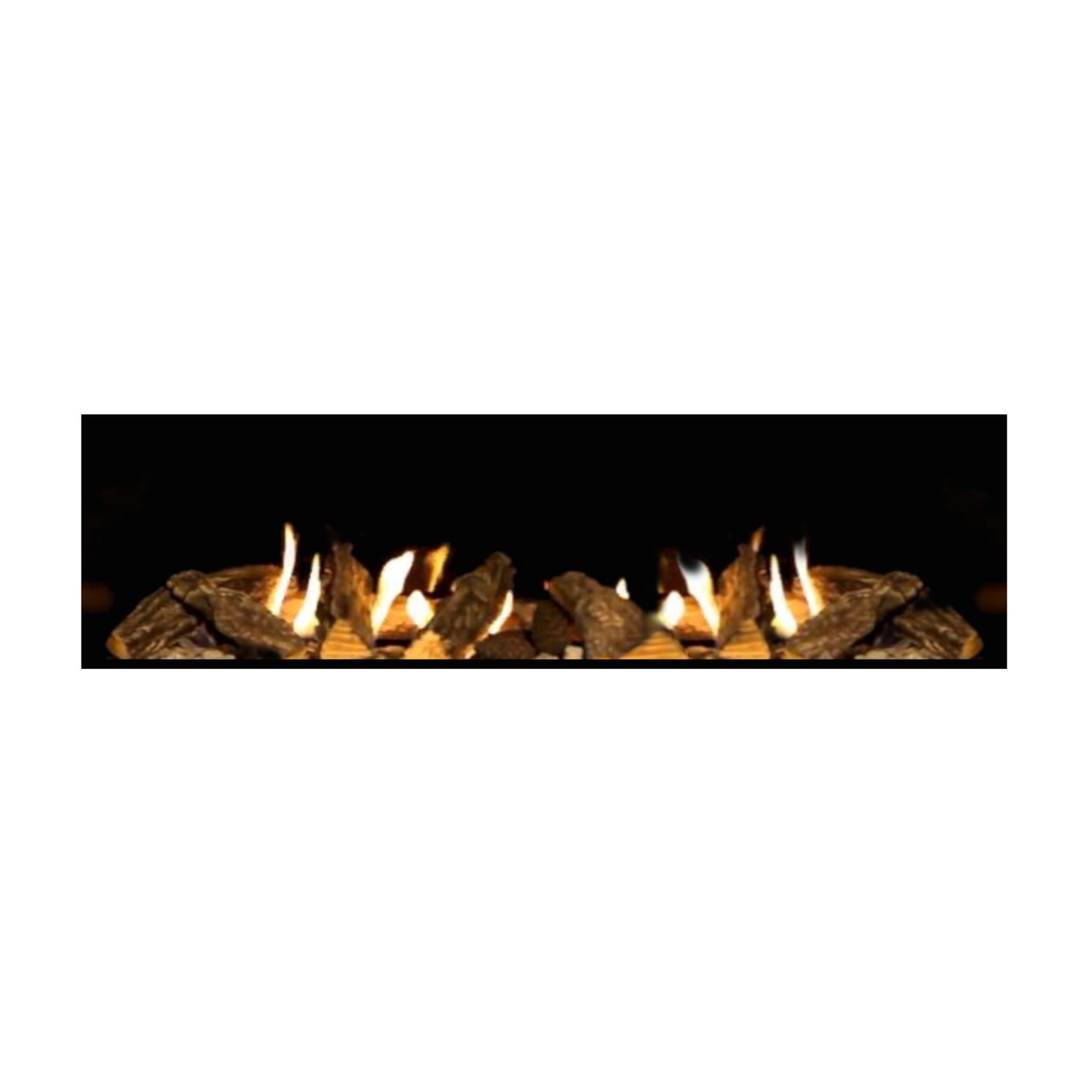 Black 39inch Inset Gas Media Wall Fireplace - Sirocco Fires Lux 1000 - Image 4