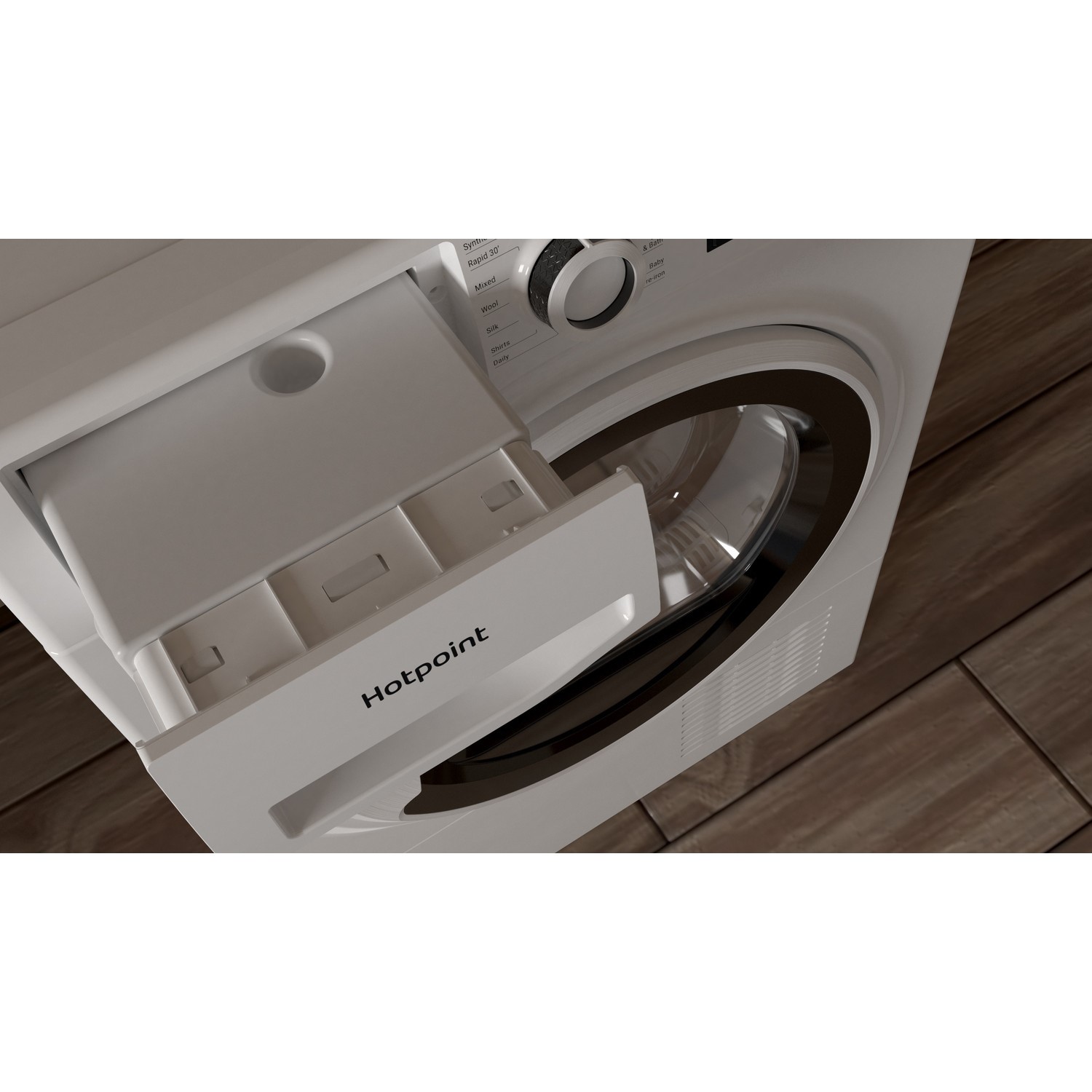 Refurbished Hotpoint H3D91WBUK Freestanding Condenser 9KG Tumble Dryer White - Image 4