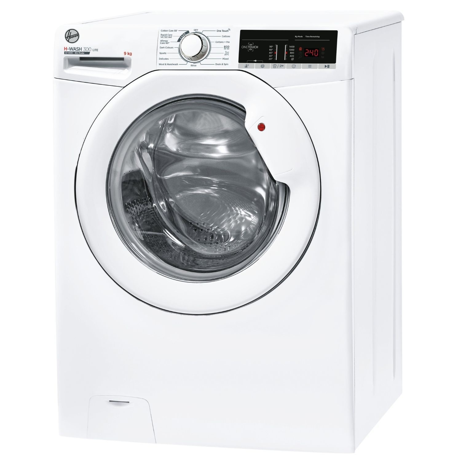 Hoover H-Wash 300 Lite 9kg 1400rpm Washing Machine - White - Image 2