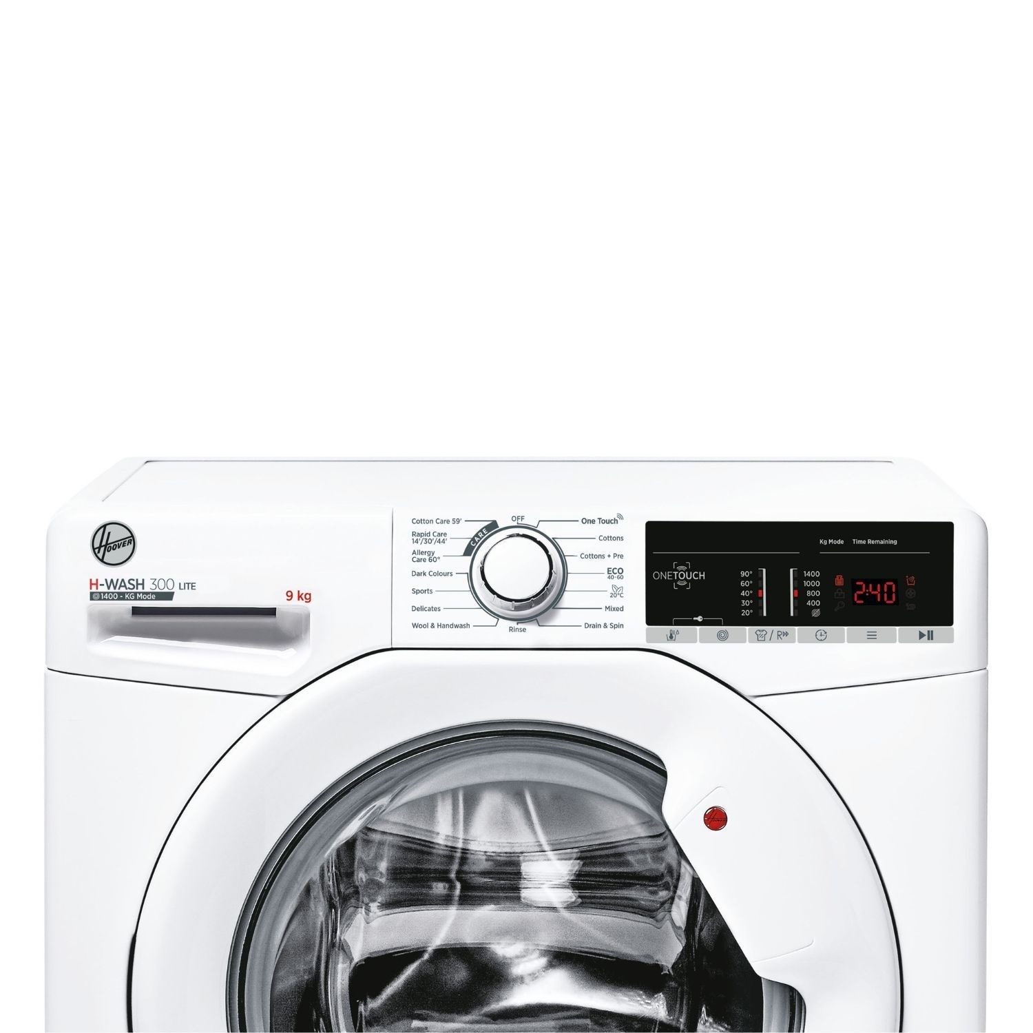Hoover H-Wash 300 Lite 9kg 1400rpm Washing Machine - White - Image 3
