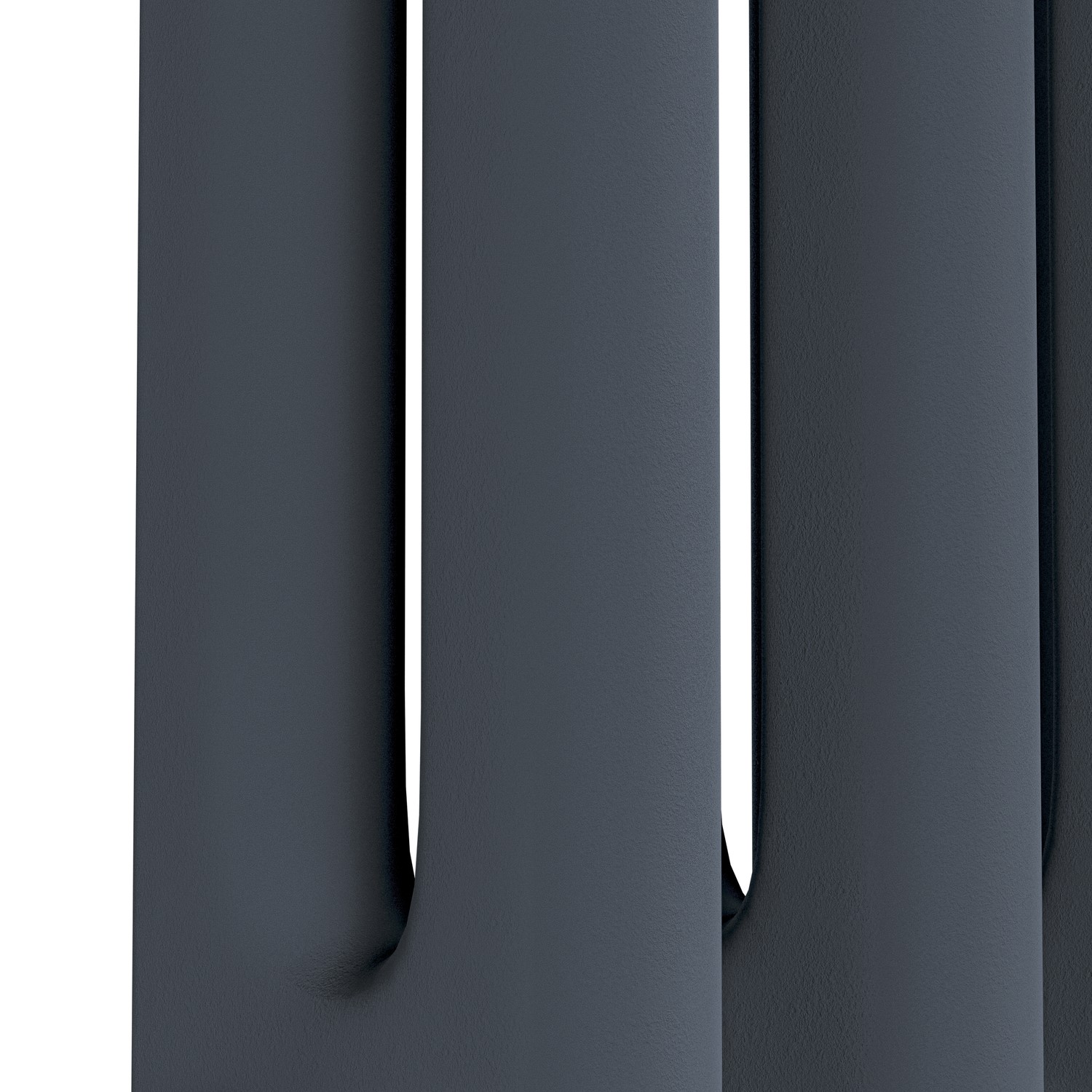 Reggio Anthracite Horizontal Double Column Traditional Radiator ...